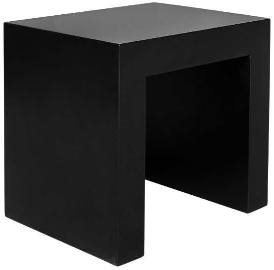 Moe's Home Collection Lazarus Black Concrete Outdoor Stool-0