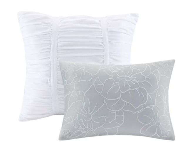 Olliix by Intelligent Design Emma Grey Queen Comforter and Sheet Set-3