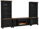 Legends Home Americana Antique Black/Brown 74" Fireplace Console-5