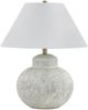 Forty West Temple Gray/White Table Lamp-0