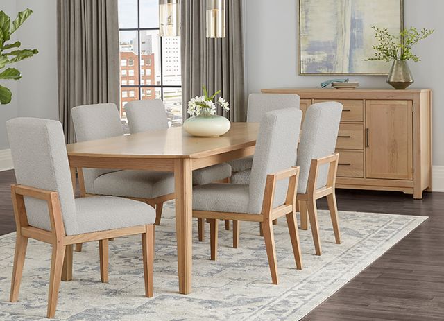 LM Co Home By Vaughan-Bassett Crafted Cherry by Ben & Erin Napier Bleached Cherry 72" Surfboard Dining Table-1