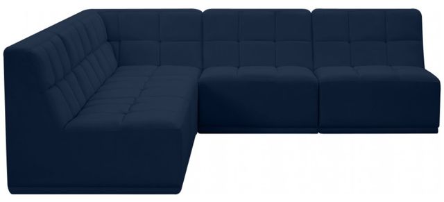 Meridian Furniture Relax 5-Piece Navy Modular Sectional Set-2