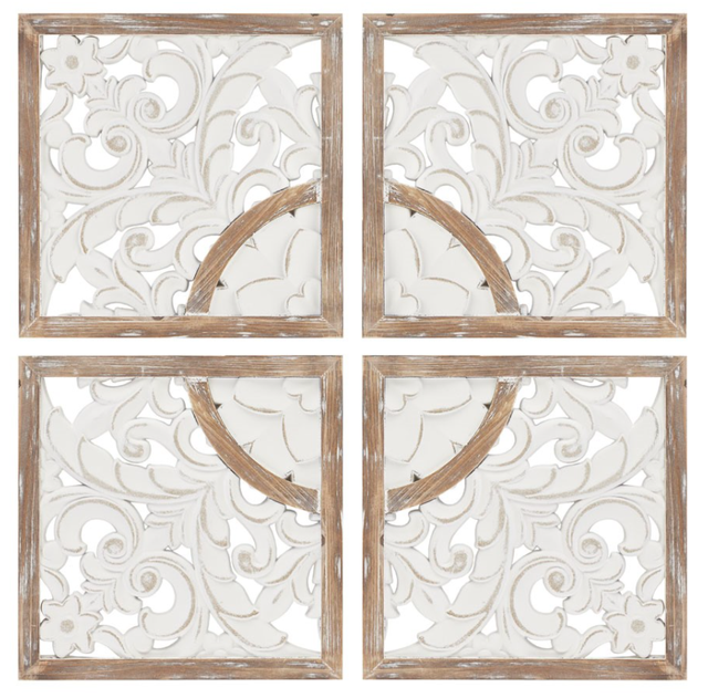 Olliix by Madison Park Arwen 4 Piece Medallion Wood Wall Decor Set-0