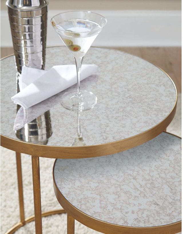 Signature Design by Ashley® Majaci 2-Piece Gold Accent Tables-1