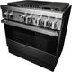 JennAir® NOIR™ 36" Stainless Steel Pro Style Dual Fuel Range-4