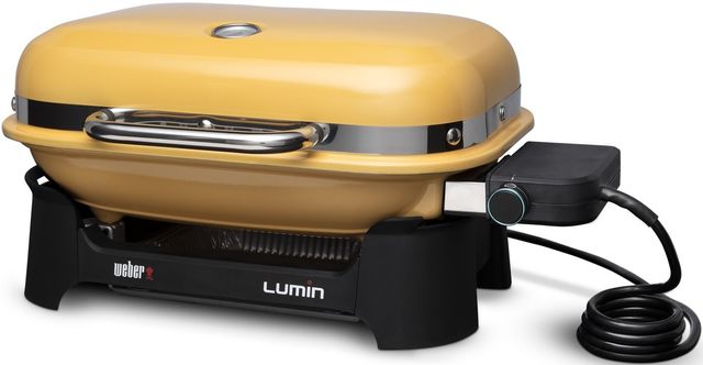 Weber® Lumin Compact 23" Golden Yellow Tabletop Electric Grill-2