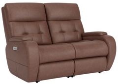 Flexsteel® Strait Power Reclining Loveseat with Power Headrests