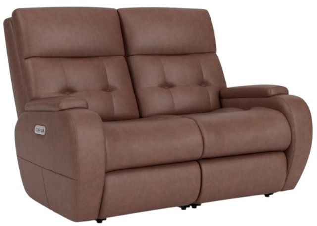 Flexsteel® Strait Power Reclining Loveseat with Power Headrests