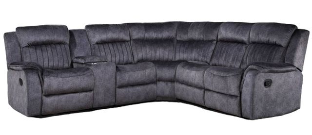 Milton Greens Stars 7-Piece Blue Gray Modular Manual Recliner Sectional-0
