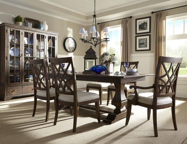 Legacy Classic Coffee Trestle Dining Table-1