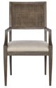 Century® Parker Beige/Dark Brown Dining Arm Chair-1