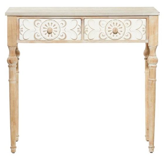Deco Marche Brown 2-Drawer Console Table-1