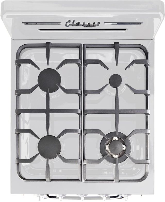 Unique® Appliances Classic Retro 24" Marshmallow White Freestanding Gas Range-3