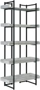 Elements International Preston 2-Piece Black/Grey Home Office Set-1