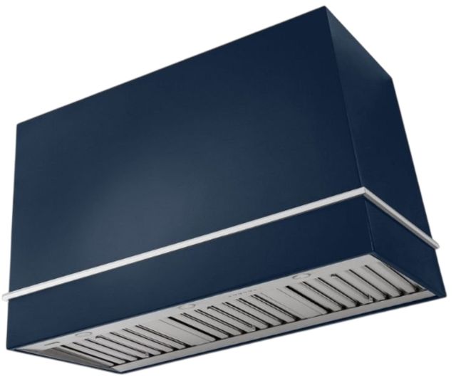AGA Loge 48" Indigo Wall Mounted Range Hood with Polished Brass Trim-0