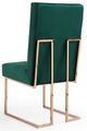 VIG Furniture Modrest Legend 2-Piece Green/Rosegold Dining Chair Set-2