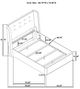 Coaster® Leandro Burnished Black/Cream Queen Wingback Panel Bed -2