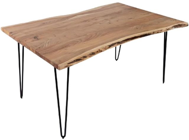 Jofran Inc. Nature's Edge Natural Dining Table with Black Base-2