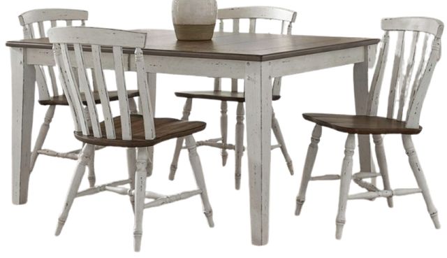 Liberty Furniture Al Fresco 5-Piece Graphite/Whitestone Dining Set-0
