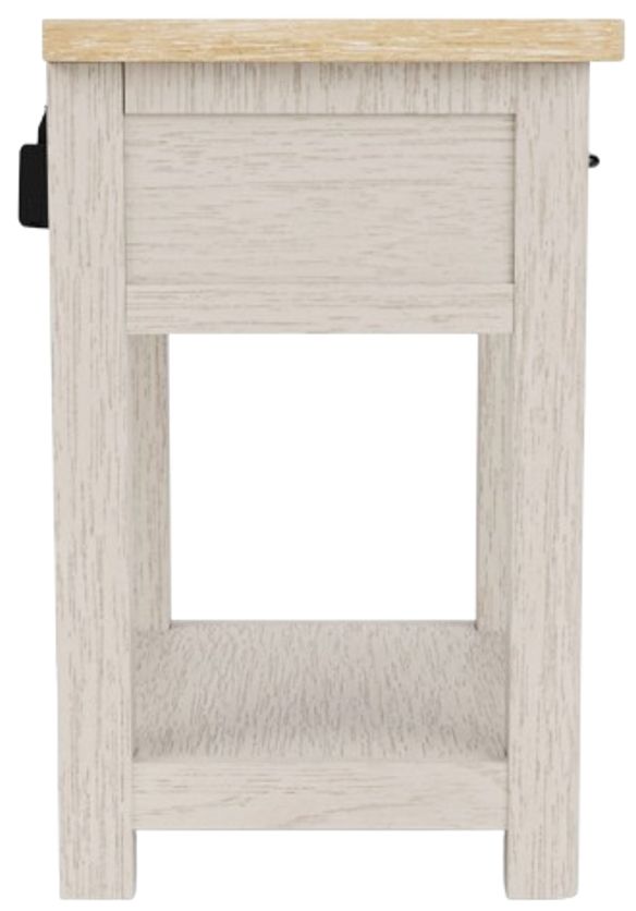 Riverside Furniture Glenndale Aged White/Wheat 2-Drawer Nightstand-3