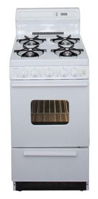 Premier Peerless 20" White Freestanding Gas Range-0