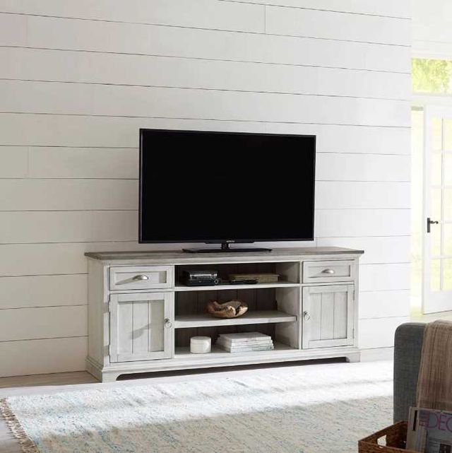 Liberty Furniture Ocean Isle Antique White 72" Entertainment TV Stand-1