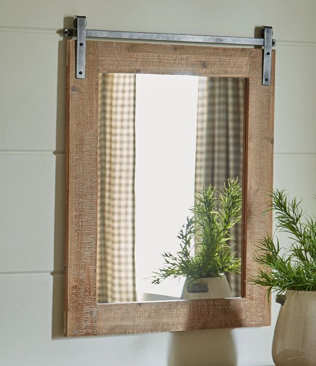 Signature Design by Ashley® Lanie Antique Brown Accent Mirror-4