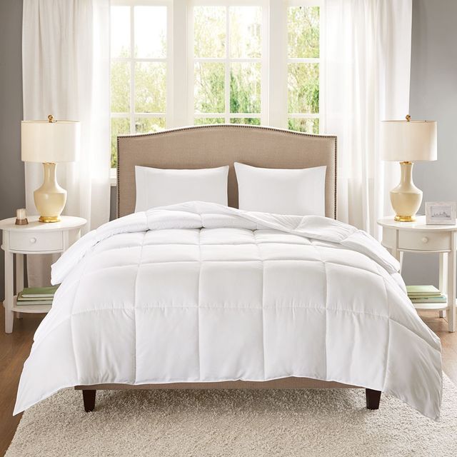 Olliix by Sleep Philosophy White King/California King Copper Infused Micro Fiber Down Alternative Comforter-1