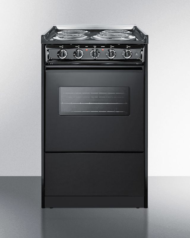 Summit® 20" Black Slide-In Electric Range-1