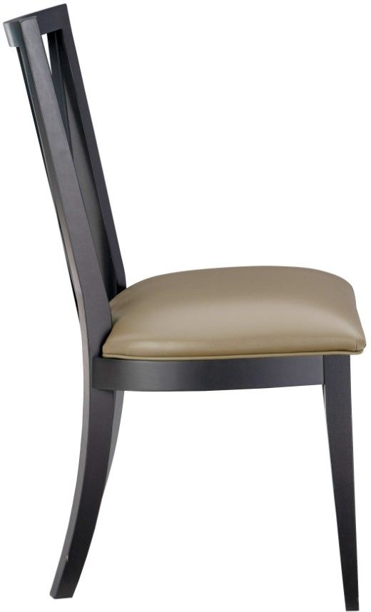 Linon Elektra 2-Piece Black/Tan Dining Chair Set-3