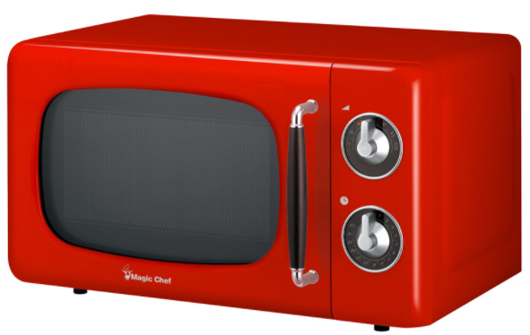 Magic Chef® 0.7 Cu. Ft. Red Countertop Retro Microwave-2