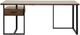 Homelegance® Sedley Rustic Black/Walnut Return Desk-2