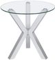 Coaster® Kenzie Tempered Glass Top End Table with Chrome Base-1