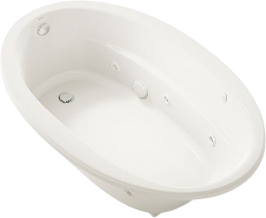 KOHLER® Sunward® Biscuit 66" x 42" Drop-In Whirlpool Bath-0
