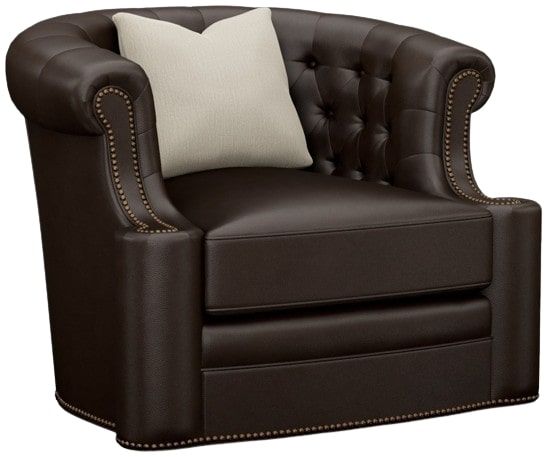 Lexington Home Customizable Feroni Leather Swivel Chair-0