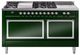 Ilve® Nostalgie II Noblesse 60'' Emerald Green Pro Style Dual Fuel Range with Chrome Trim-0
