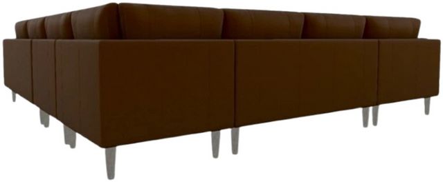 Best® Home Furnishings Customizable Trafton 5-Piece 124" Leather Left-Arm Facing Sectional and Chaise with Riverloom Legs-3