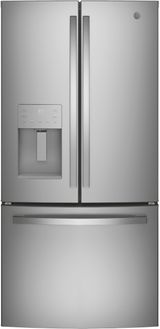 GE® 33" 17.5 Cu. Ft. Fingerprint Resistant Stainless Steel Counter-Depth French Door Refrigerator