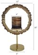 A & B Home Zandros Gold Small Pillar Candle Holder-3