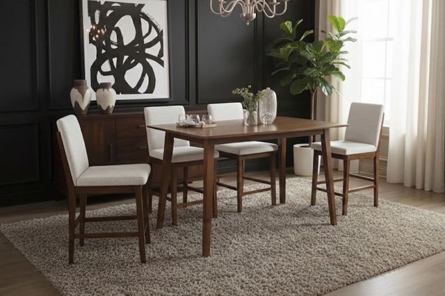 New Classic® Home Furnishings Blaine 5-Piece Walnut Counter Table Set-1
