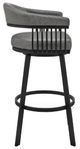 Armen Living Bronson Matte Black 29" Bar Swivel Bar Stool-2