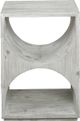 Uttermost® Hans Distressed Ivory Side Table-3