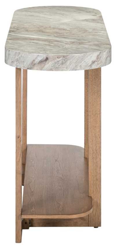 Liberty Furniture Danby Alabaster Sofa Table with Nutmeg Base-3