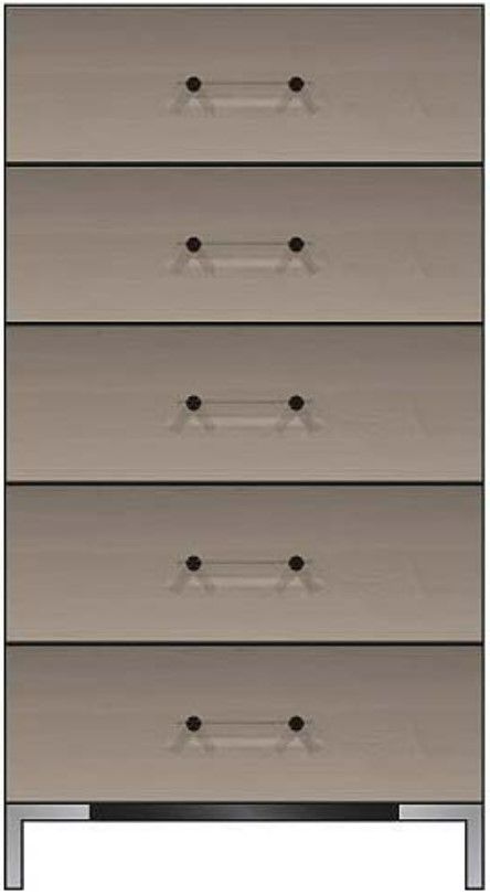Country View Woodworking Customizable American Modern 5-Drawer Metal Legs Chest-0