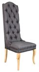 A & B Home Upholstered High-Back Dark Gray Dining Chair-0