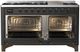 Ilve® Majestic III 60" Graphite Matte Pro Style Dual Fuel Liquid Propane Range with Triple Glass Door and Burnished Trim-1
