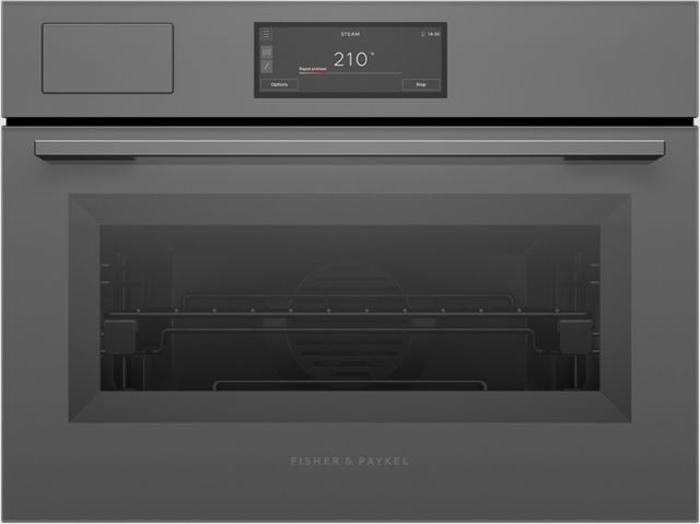 Fisher & Paykel Series 9 24” Gray Glass Minimal Compact Combi-Steam Oven-0