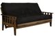 Kodiak Furniture Tucson Suede Black/Rustic Walnut Full Futon with Mattress-0