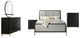 Coaster® Arini 5-Piece Black/Gray Eastern King Bedroom Set-0