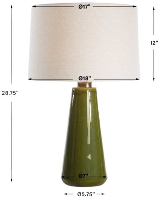 Uttermost® Kelley Moss Green Table Lamp-2